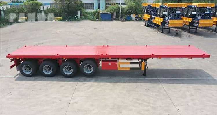 4 Axle Platform Semi Dump Trailers 
