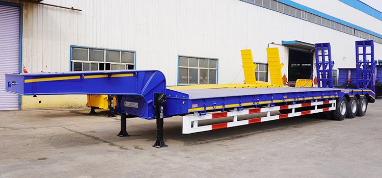 40Ft Tri Axle Low Loader Trailer Truck | semi trailer truck