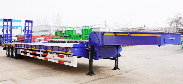 40Ft Tri Axle Low Loader Trailer Truck | semi trailer truck