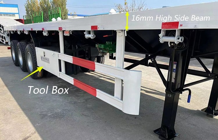 Container Flatbed Semi Trailer Truck