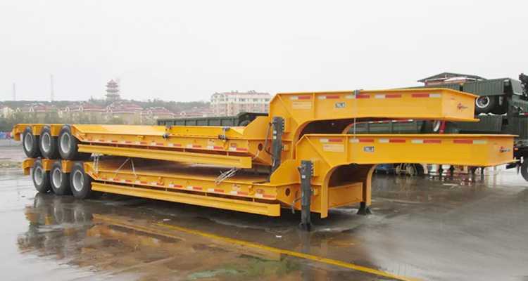 Heavy duty construction equipment transport 50t semi trailer