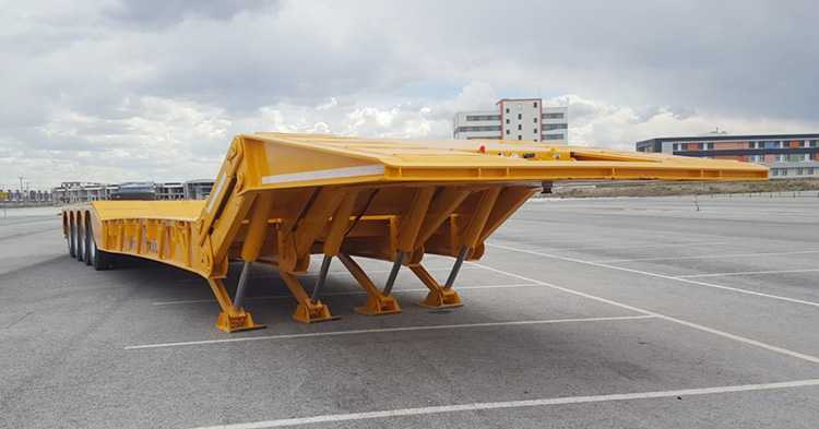 Low Bed Semi-trailer Truck For Heavy Duty